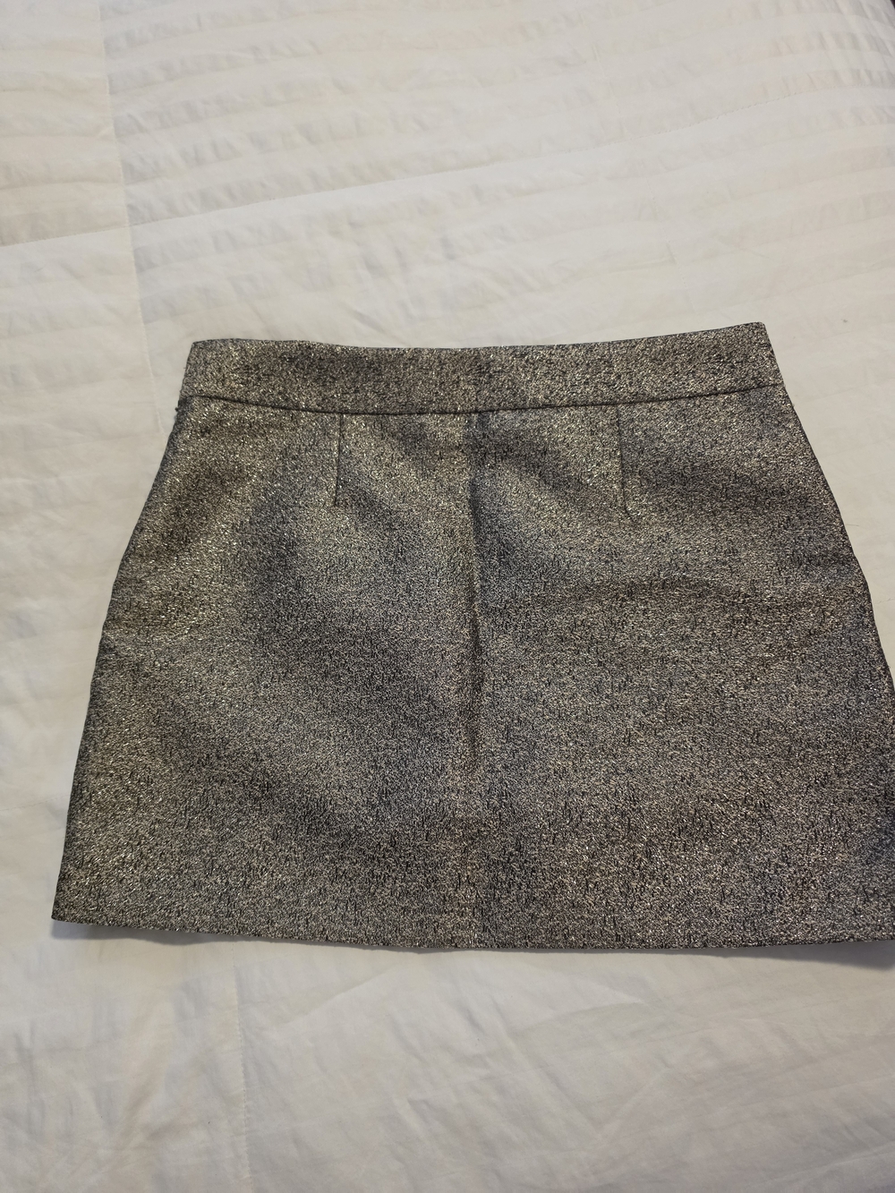 Forever 21 Silver Metallic Mini Skirt
